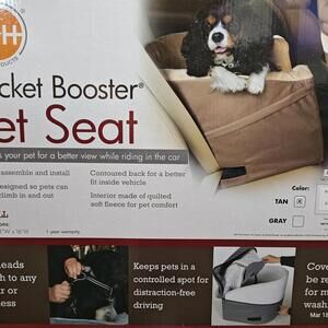 K&H Bucket Booster Pet Dog Car Seat - SMALL TAN